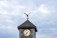 Clock tower with compass