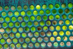 Extreme close up of a park bench