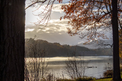 Hazy sun and sky over Haviland's Cove (Glens Falls, NY)