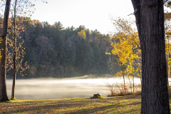 Very misty waters at Haviland's Cove Beach (Glens Falls, NY)