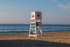 Lifeguard chair on the beach (Old Orchard Beach, ME)