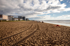Deep tire tracks in the sand (Old Orchard Beach, ME)